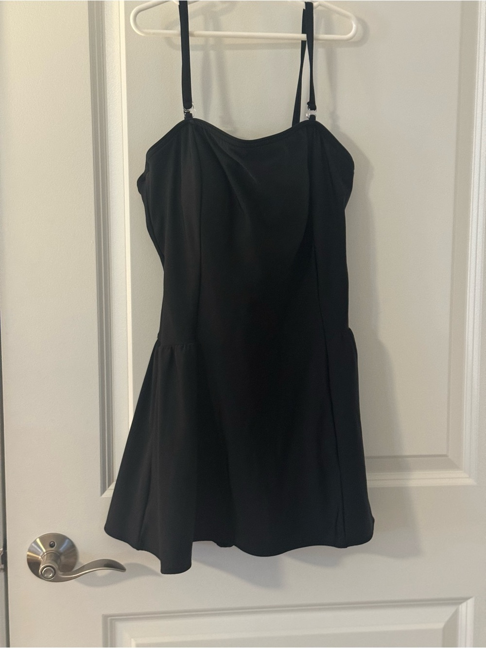 Black Swim Dress with Adjustable Straps